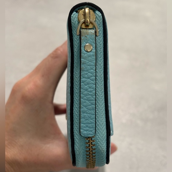 Kate Spade Wellesley Neda Leather Zip Around Wallet in Robins Egg Blue/Tiffany - Picture 5 of 9